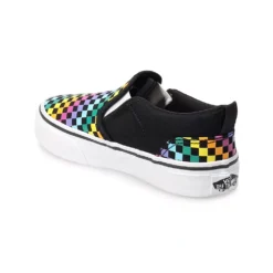 Vans® Asher Rainbow Checker Kids' Slip-On Shoes -Vans Shop 5214997 ALT2