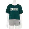 Juniors' Vans Cropped "Vans" Logo Graphic Tee