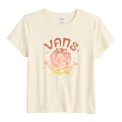 Juniors' Vans Rose "Vans" Logo Graphic Tee -Vans Shop 5548929 ALT5