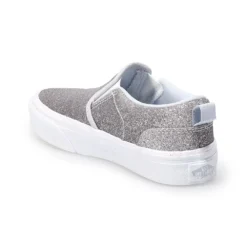 Vans® Asher Girls' Glitter Slip-On Shoes -Vans Shop 5568302 ALT2