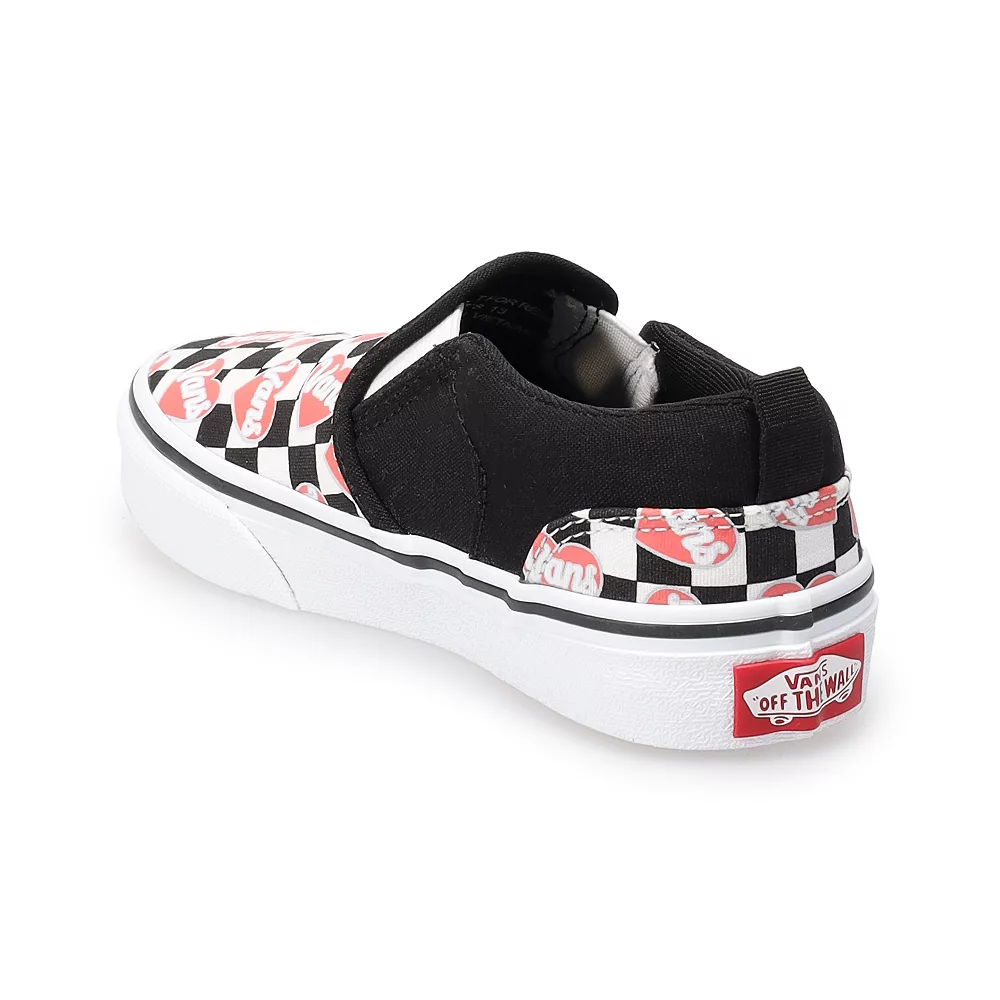 Vans® Asher Girls' Heart Slip-On Shoes 3 Vans® Asher Girls' Heart Slip-On Shoes - Image 3