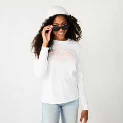Juniors' Vans Logo Solid Long Sleeve Tee
