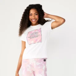 Juniors' Vans Tie-Dye "Off The Wall" Graphic Tee