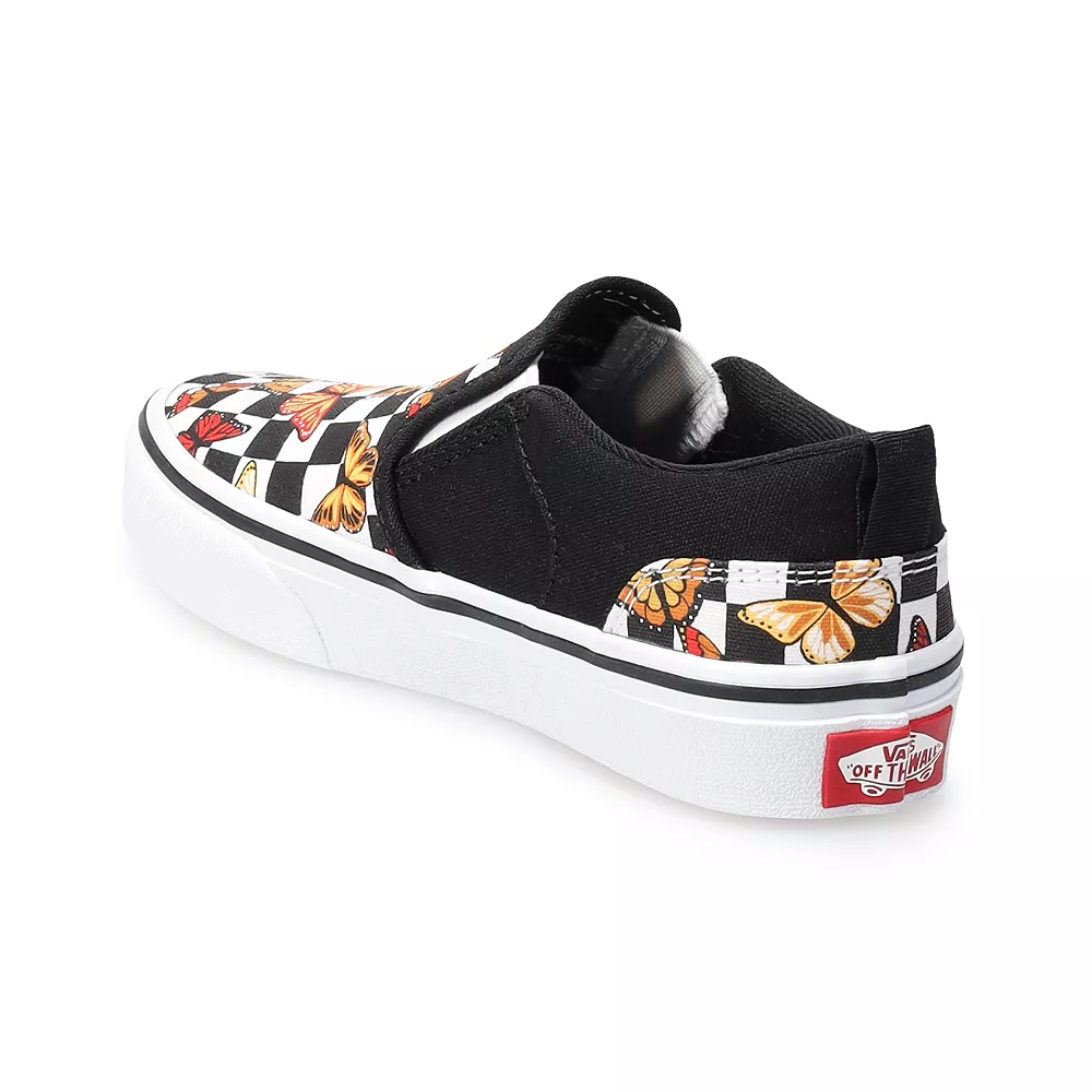 Vans® Asher Butterfly Girls' Slip-On Shoes 3 Vans® Asher Butterfly Girls' Slip-On Shoes - Image 3